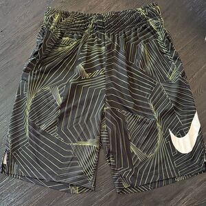 Nike Dri-Fit Boys Black Geometric Shorts